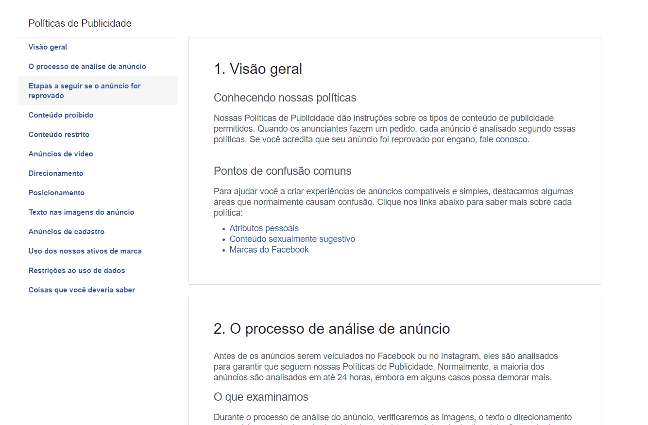 facebook ads para afiliados diretrizes do facebook