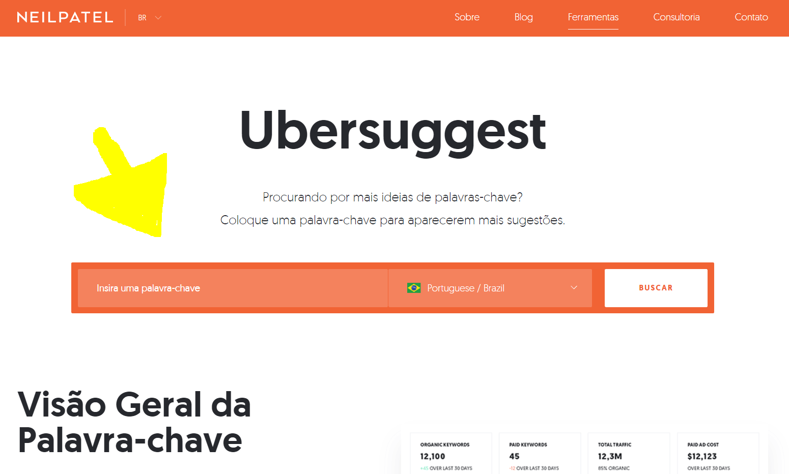 como ganhar dinheiro na internet SEO Ubersuggest tutorial 1