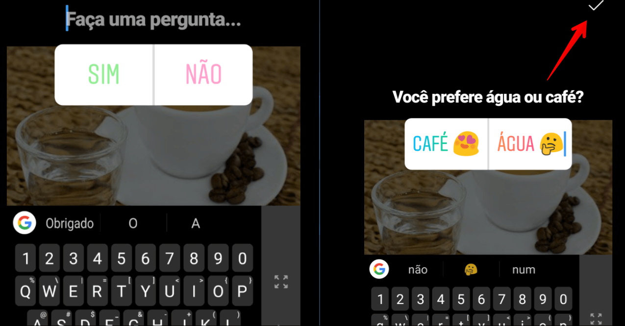 enquete nos stories do instagram